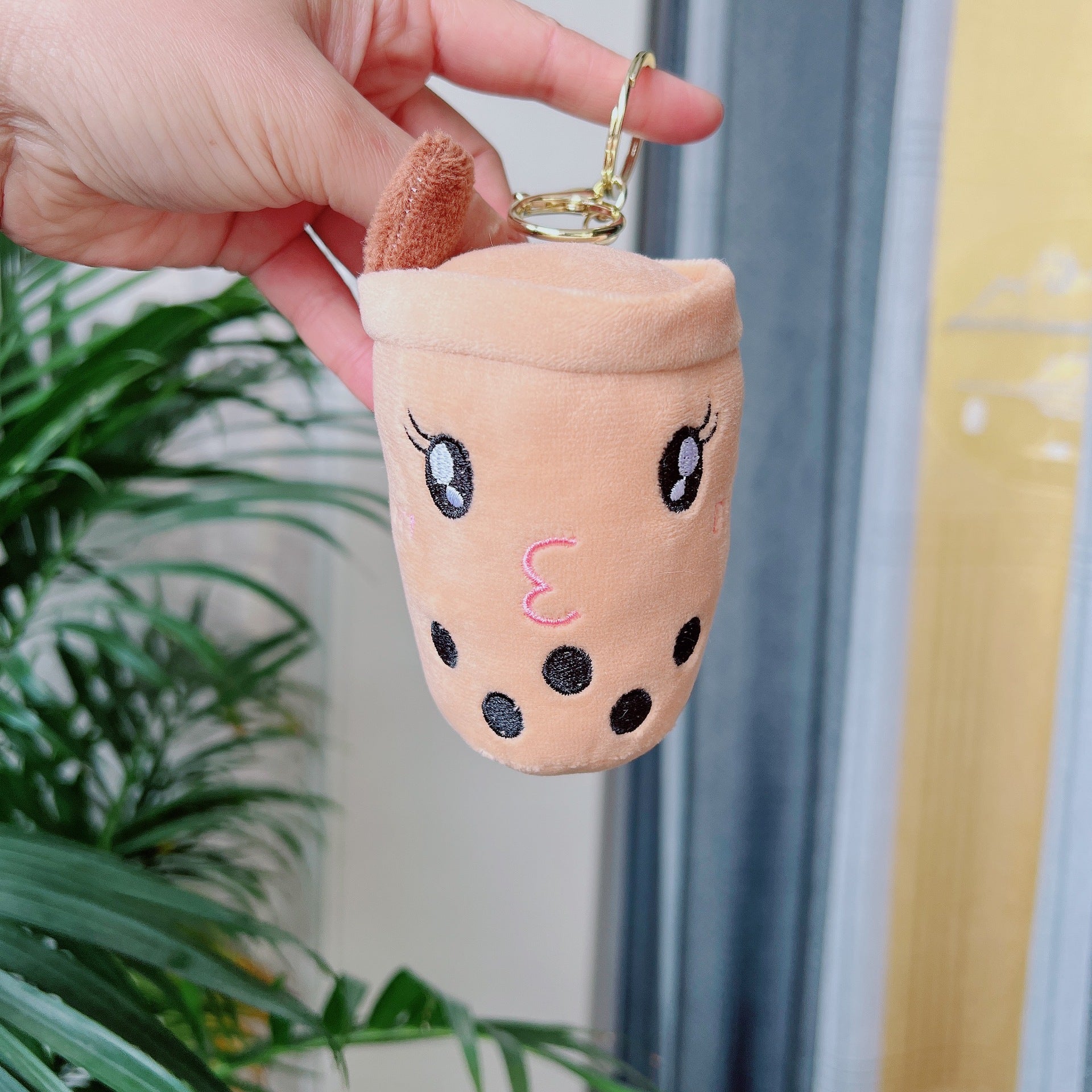 Wholesale  Plush Milk Tea Keychain Doll Doll Bag Pendant Milk Tea Plush Keychain Doll Doll